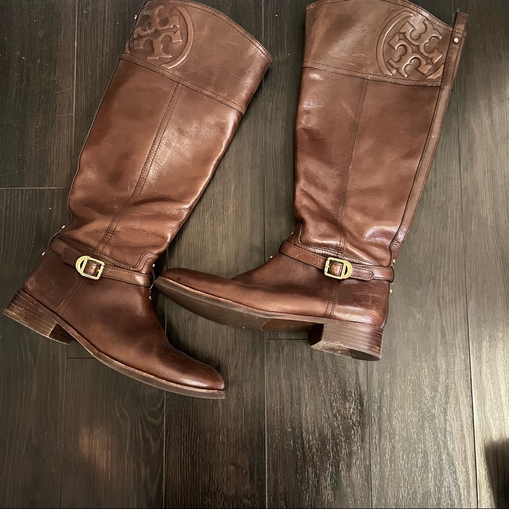 Tory Burch Marlene leather riding boots
